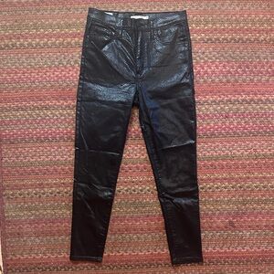 NEW LEVIS BLACK SNAKESKIN MILE HIGH SUPER SKINNY STRETCH JEANS